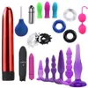 20pcs Vibrator -Stecker Anal Vibratoren Multikolen Ring Hahn Einlauf Glühbirne Vaginalball Sexspielzeug Set Anal Plug 19Apr19 P40