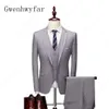 GWENHWYFAR TIDE MENカラフルなファッションウェディングスーツプラスサイズS5XLイエローピンクグリーンブルースーツジャケットパンツベスト3ピース4378398