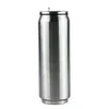 Hot Sale 500ml Cola Can with Lid and Straw Cooler Keeper Stainless Steel Water Bottle Double Wall Coffee Mug