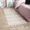 Ethnic style cotton and linen mat vintage plain tapestry study bedroom carpet sofa cushion carpets factory wholesale 60*180 cm