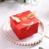 Wedding Favor Gift Box Paper Foldable European Style Square Candy Box Wed Birthday Gifts Packaging Chocolate Pack Small