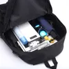 도매 - 새로운 패션 인쇄 배낭 다기능 대용량 USB 충전 방수 여행 학교 가방 여성