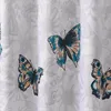 커튼 나비 비행 농축 방수 목욕 폴리 에스테르 커튼 꽃 홈 호텔 미국 농촌 장식 스타일은 클래식 샤워
