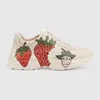 Sneakers Paris Platform Shoes Tiger Strawberry Mouth Embroidery Walking Sneakers Chaussur Uomo Donna Luxury Designer Rhyton Casual Dad Shoes