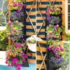 Vertikal hängande trädgårdsplanter blomkrukor layout vattentät vägg hängande blomkruka väska perfekt lösning trädgård dekoration