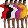 أزياء المرأة اللباس طويلة الأكمام عارضة مصغرة تنورة قطعة واحدة مجموعة ضئيلة عارضة اللباس حزب مساء نادي اللباس KLW1578