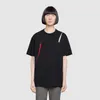 20SS män mode tee kortärmad casual t-shirts crewneck krage logotyp tryckt i röd och vit sommar