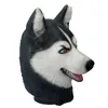 Party Masks Funny Halloween Trick Simulation Animal Husky Dog Head Miljö Skydd Material Latex Mask Decoration 1283M859788599