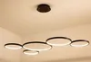 NEW Branco / Preto modernos LED Luzes pendentes para um jantar de suspensão Cozinha Sala Sala de suspensão luminária MYY