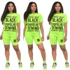 Kadınlar Tasarımcı Tracksuits Siyah By Popüler Talep Harf Baskılı Kısa Kollu T gömlek + Şort Moda Günlük Gym İki adet Kıyafet C72202