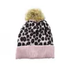 Cappello lavorato a maglia Berretto lavorato a maglia con stampa leopardata europea e americana per bambini Cappello caldo per bambini Berretto di lana per adulti stile caldo EEA206