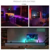 Strisce TV DC5V RGB Retroilluminazione TV Striscia impermeabile 30leds/m 5050 LED con telecomando a 24 tasti