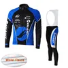 2019 New Team Cycling Winter Thermal Fleece Jersey (BIB) Pants Set Män Långärmar Bike Maillot Roupa Ciclismo Lzdboss7389250