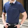 مخطط thoshine ماركة القطن الرجال جيوب قمصان بولو ذكر مطبوعة بولو سوبيريور camisa بدوره طوق قمم قمم الكبار الصيف اتجاه اتجاه