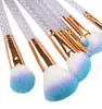 10pcs quentes / set Escovas de diamantes conjuntos Eyeshadow pestana Lip escova face Blender Powder Brush Concealer fazer ferramentas Up Brushes Kit