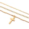 Böhmische Perlenketten für Damen, Vintage-Choker, mehrschichtig, Kreuz-Halskette, Colares-Party-Schmuck