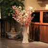 Kunstmatige kersenveer pruim perzik bloesem tak zijde bloem boom voor bruiloft decoratie wit rood geel roze groothandel 2000513