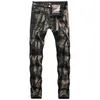2020 männer Mode Dünne Jeans Marke Biker Jeans Denim Stretch Hose Zerrissene für Männer Dünne Bleistift Hosen Plus Größe