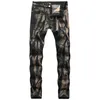 2020 hommes mode jean moulant marque Biker jean Denim Stretch pantalon déchiré pour hommes mince crayon pantalon grande taille