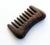 New Beuty Pocket Wooden Comb Natural Gold Sandalwood Super Wide Tooth Wood Combs Double side engraved small hair combs KD1