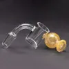 Rokende platte top 25mm quartz banger VS carb cap vrouwelijke mannelijke 14mm gewricht 90 graden voor glazen bongs DAB RIGS