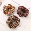 BRand NEw 6Color Women Girls Chiffon Leopard Elastic Ring Hair Ties Accessories Ponytail Holder Hairbands Rubber Band Scrunchies INS