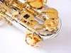 Ny ankomst Suzuki Saxofon Alto Eb Tune E-Flat Nickel Plated Brass Saxofon Musikinstrument med fallhandskar vassmunstycke