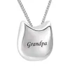 Gioielli di cremazione - Collana Cat Memorial Neckalce Pendant-Urn Collana per Ahes per Ashes PET Kit di riempimento libero per le donne / uomini (argento)