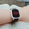 Sports led Digital Display touch screen Square watches Rubber belt silicone LED Touch watches