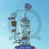Dab Booreilanden 8 "bong waterpijpen 14.5mm Mannelijke Gezamenlijke Recycler Quartz Banger Glazen Waterleidingen