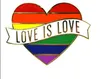 Rainbow color Enamel LGBT Brooches For Women Men Gay Lesbian Pride Lapel Pins badge Fashion Jewelry in Bulk