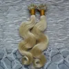 613 Bleach Blonde Vierge Brésilien Body Body Wave pré-collé Kératine Fusion Tip de pointe