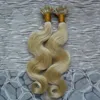 613 Bleach Blonde Virgin Brazilian Body Wave Pre Bonded Keratin fusion Nail tip Hair Extensions 100 Real Human Hair Extension2740136