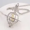 Nanaspacequeen från West Creative Silver Threedimensional Hollow Bird Cage Saturn Long Necklace 8556046