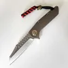 Begränsad anpassningsversion Warhound fällkniv S35VN Blade TC4 Titanium Handtag Taktiska utomhusknivar Camping Jakt Överlevnadsverktyg Perfekt ficka EDC