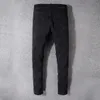 Moda erkek Kot Pist İnce Racer Biker Jeans # 1133 Hiphop Sıska Erkekler Denim Joggers Yırtık Pantolon Erkek Kırışıklık Jean Pantolon