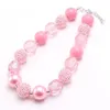 Loverly Pink Style Baby Meisjes Kralen Ketting Voor Kind Kinderen Handgemaakte Chunky Bubblegum Ketting Charmante Sieraden