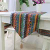 Mesa de linho de algodão tailandês de estilo do sudeste asiático faixas de mesa estampadas de mesa de pano de peças da cama de chá da casa de chá da casa de chá