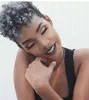 Moda İnsan Gümüş Gri Kinky Kıvırcık At Kuyruğu Klip Afro Kinky Kıvırcık Gri Attail Saç Uzatma Gri Saç Çörekler