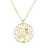 Nouveau Creative Hibou Pendentif Collier Creux Animal Vie Arbre Colliers Haute Qualité Strass Alliage Bijoux Cadeaux