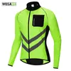 Cykeljackor Wosawe reflekterande vindtät mäns jacka andningsbar MTB Road Mountain Bike Vest ärmlös säkerhet Sport Wind268o