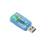 Externe USB-geluidskaartadapter Audio USB naar 3.5mm Microfoon Hoofdtelefoon 3D Geluidskaart Audio-adapter voor Laptop PC