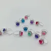 36 sztuk Kolorowe Rhinestone Gem Pierścienie w pudełku, Regulowany Little Girl Klejnoty pierścienie w Box Dzieci Dzieci Little Girl Gift, Pre