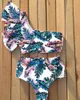 2020 Sexig Bikini Badkläder Kvinnor Baddräkt Push Up Biquini Brazilian Bikini Set Tie Up Summer Beach Wear Print Badkläder Kvinna