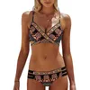 Bikini traje de baño Mujer Retro entrecruzado Bikinis sexy conjunto Mujer trajes de baño Mujer mayo ropa de playa traje de baño