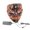 10 ألوان COSMASK HALLOWEEN NEON MASK LED MASK MASK MASKERADE Party Light Glow في أقنعة Cosplay Cosplay Dark WCW675