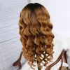 Ombre Blonde Farbe 1B27 13x6 Spitze Front Menschliches Haar Perücken Glueless Spitze Perücke Brasilianische Remy Körper Welle Haar mit Baby Haar