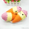 Slow Rising Squishy Double Ice Cream Cartoon Relieves Stress Squeeze Toy Double-headed Smile Bread Squishy Kid Toys a22