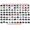 Groothandel Basketbal Snapback Honkbal Snapbacks All Team Football Snap Back Hoeden Dames Heren Flat Caps Hip Hop Snap Backs Cap Goedkope Hoeden