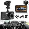 2Ch Voiture DVR Enregistreur de Conduite Dashcam 4" Écran Tactile Full HD 1080P 170ﾰ Grand Angle de Vue Vision Nocturne G-sensor Enregistrement en Boucle Moniteur de Stationnement